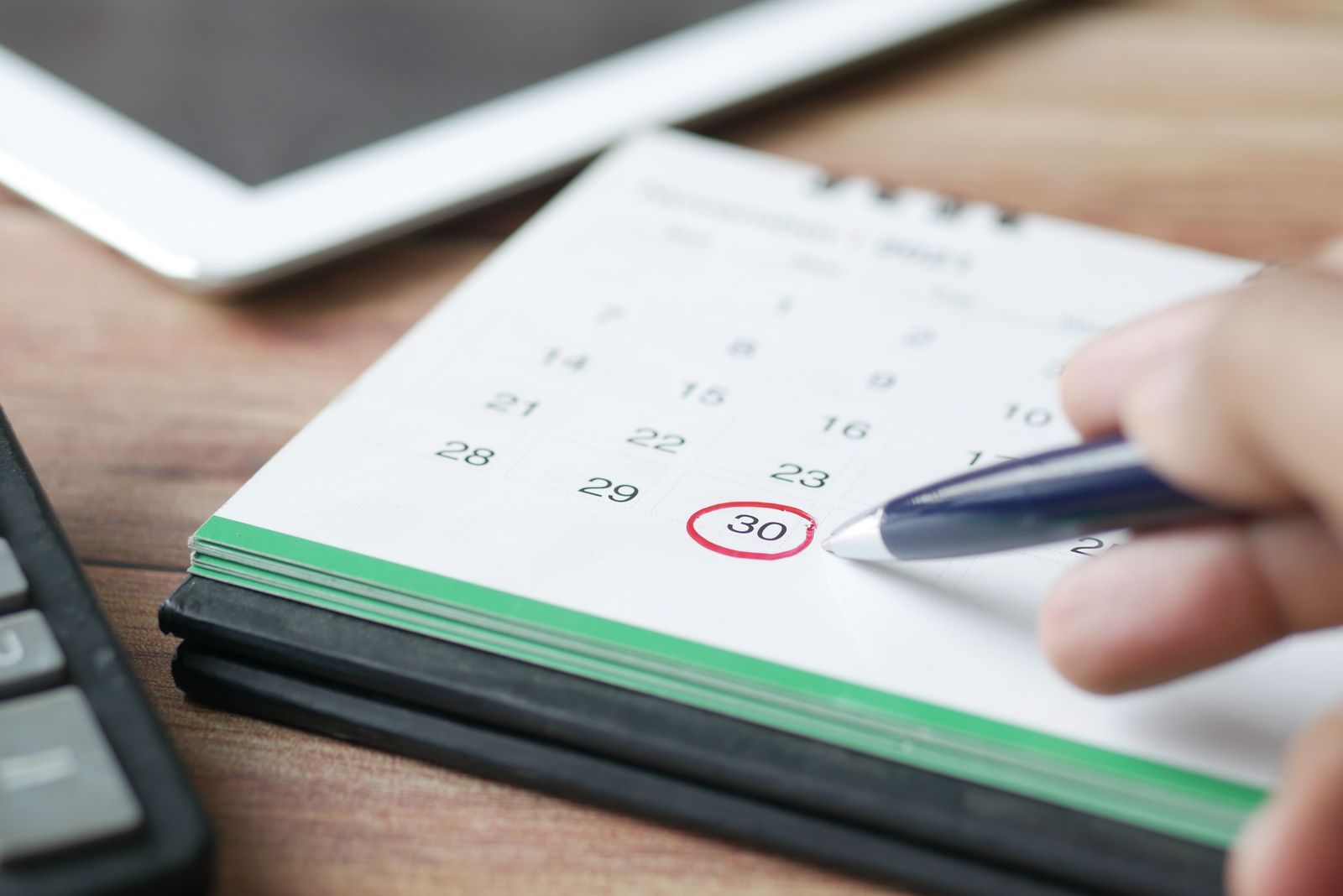 Calendar intake scheduling