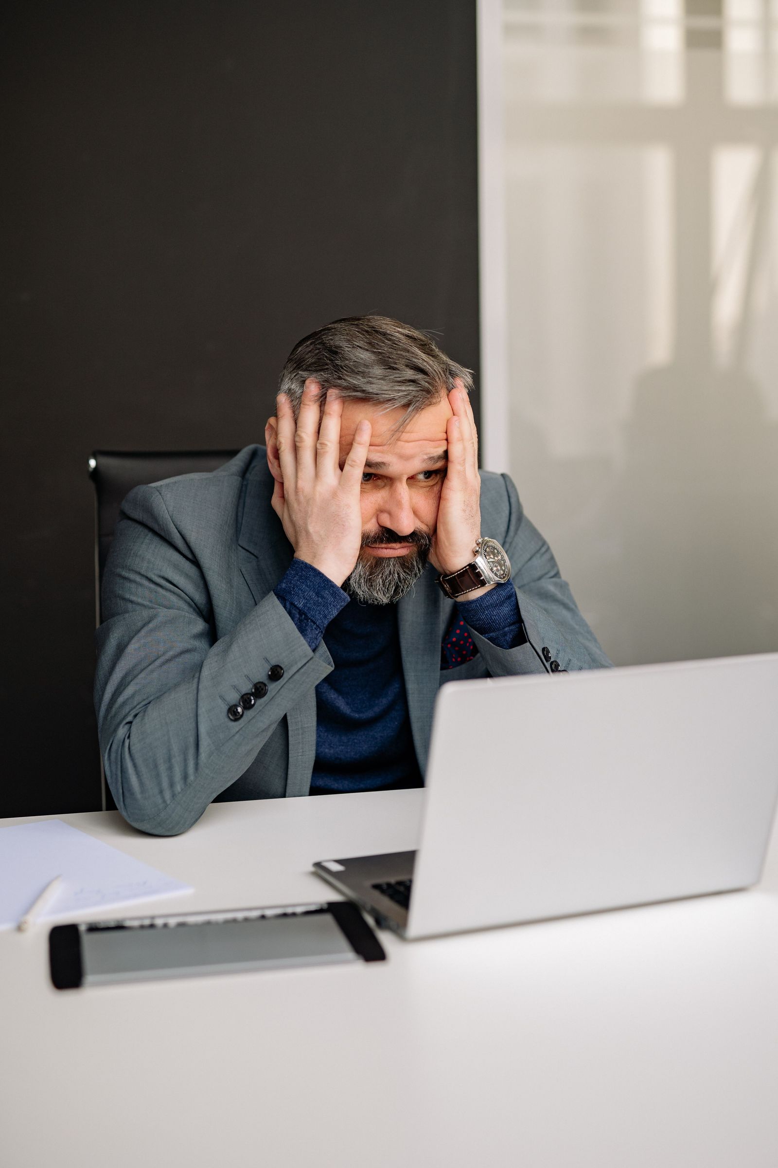 Executive stressed from an unsupported job search